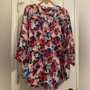 Torrid Colorful Floral Blouse